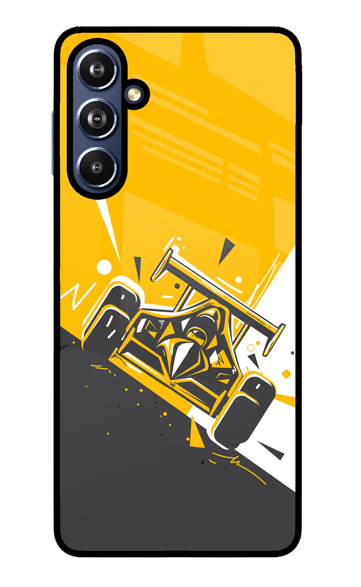 Track King Samsung F54 5G Glass Case Back Cover by Casekaro