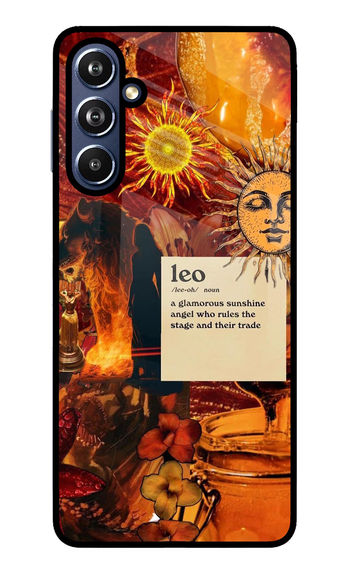 Leo Zodiac Samsung F54 5G Glass Case