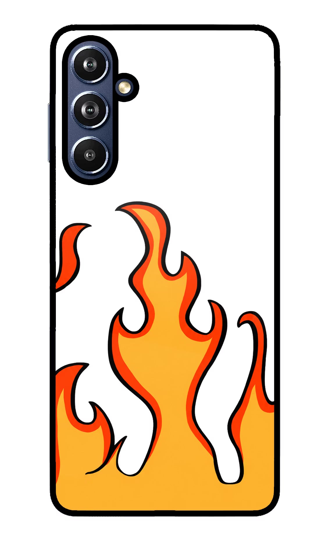 Fired Up – White Samsung F54 5G Glass Case