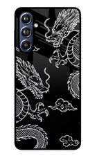 Twin Dragons Samsung F54 5G Glass Case