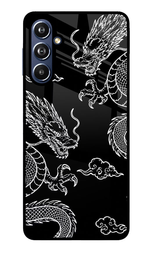 Twin Dragons Samsung F54 5G Glass Case