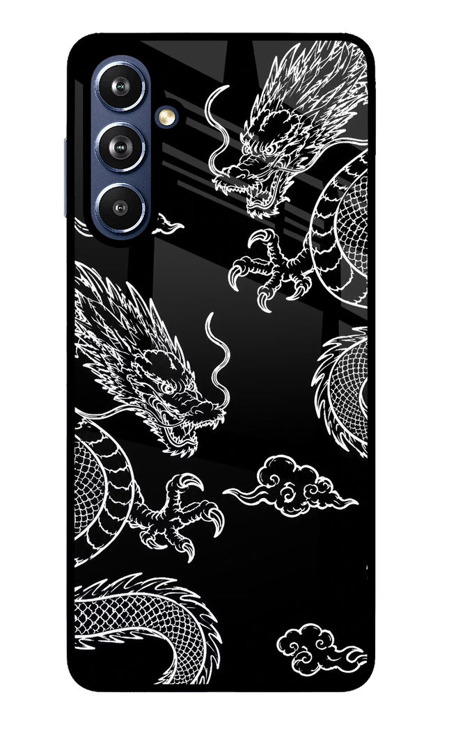 Twin Dragons Samsung F54 5G Glass Case
