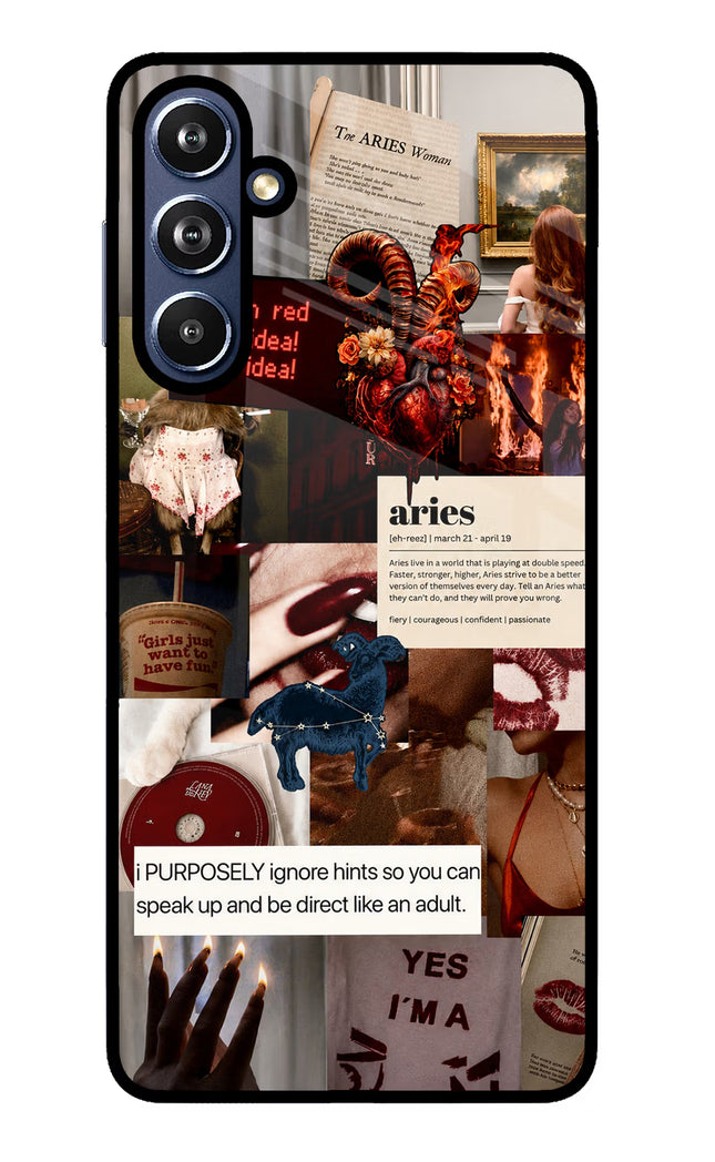 Zodiac Aries Samsung F54 5G Glass Case