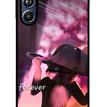 Forever Cat Samsung F54 5G Glass Case