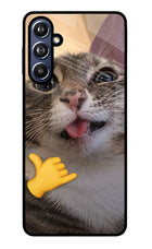 Silly Cat Call Samsung F54 5G Glass Case