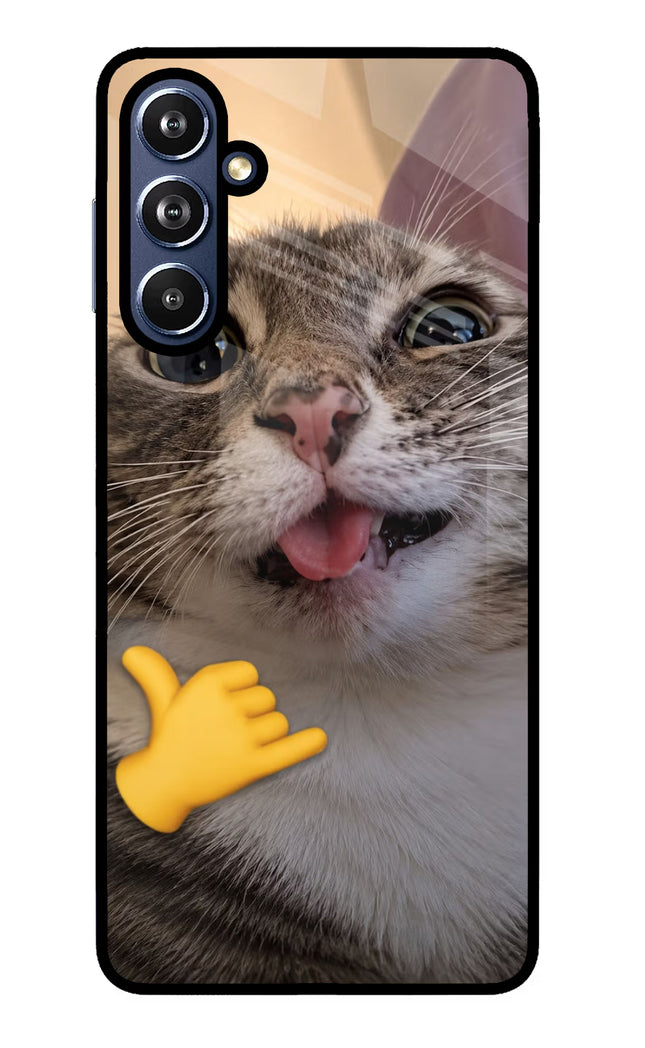Silly Cat Call Samsung F54 5G Glass Case