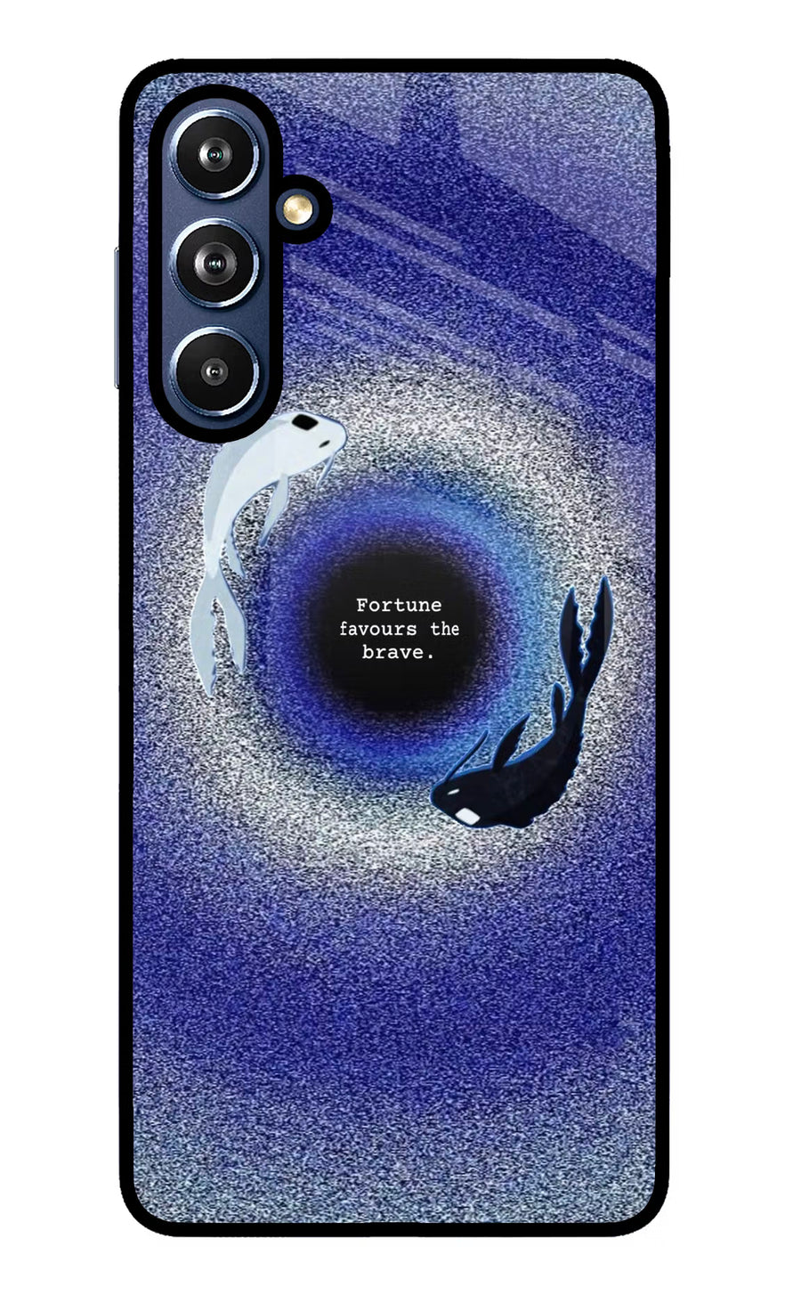 Dark Koi Samsung F54 5G Back Cover, Glass case