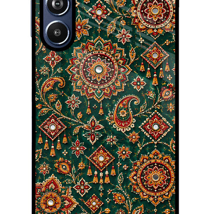 Green Pataka Samsung F54 5G Glass Case