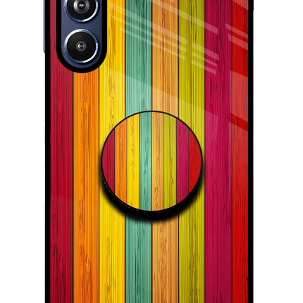 Multicolor Wooden Samsung F54 5G Pop Case by Casekaro