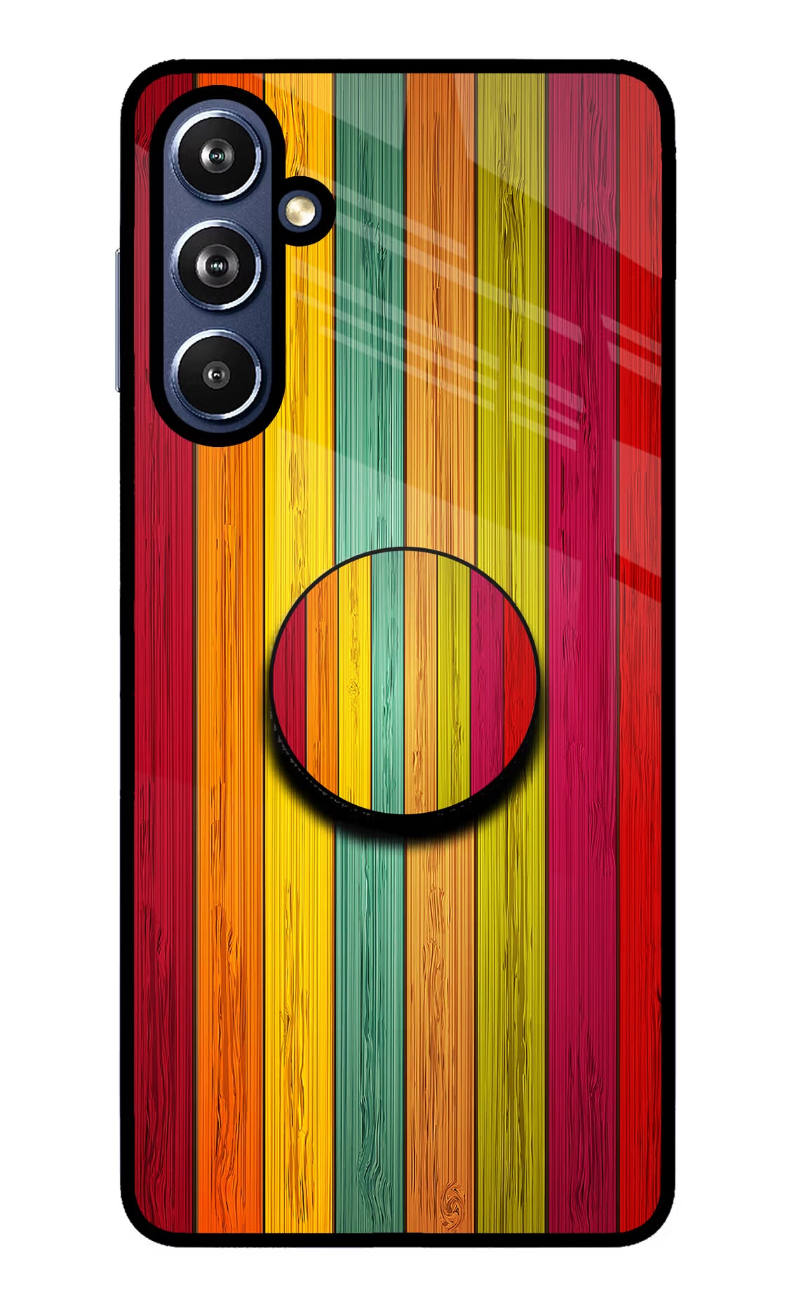 Multicolor Wooden Samsung F54 5G Pop Case by Casekaro