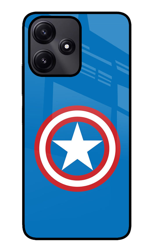 Captain America Logo Poco M6 Pro 5G Glass Case