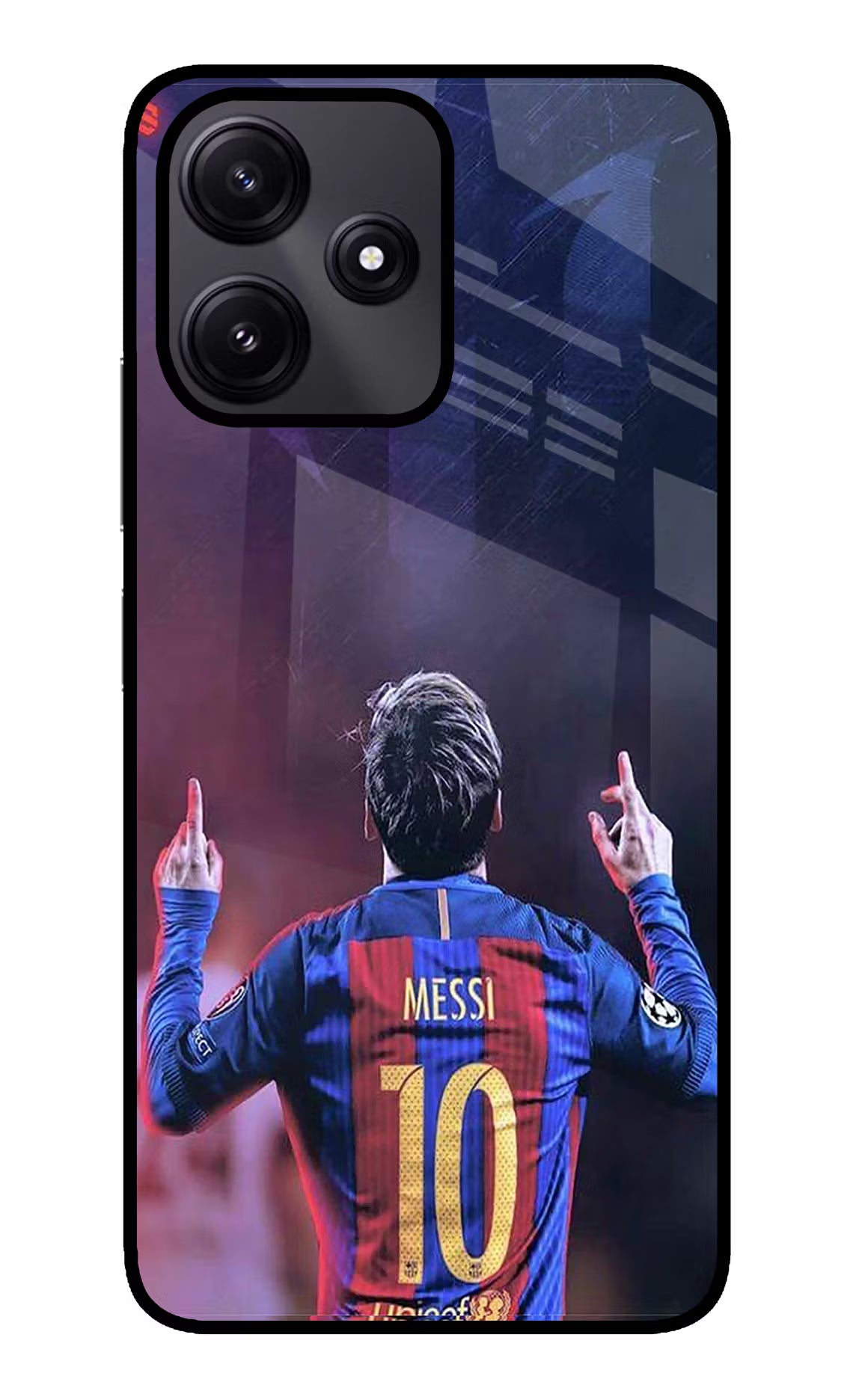 Messi Poco M6 Pro 5G Glass Case Back Cover by Casekaro