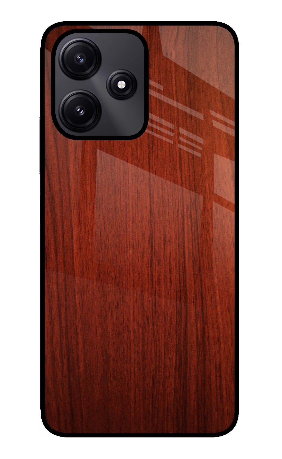 Wooden Plain Pattern Poco M6 Pro 5G Back Cover