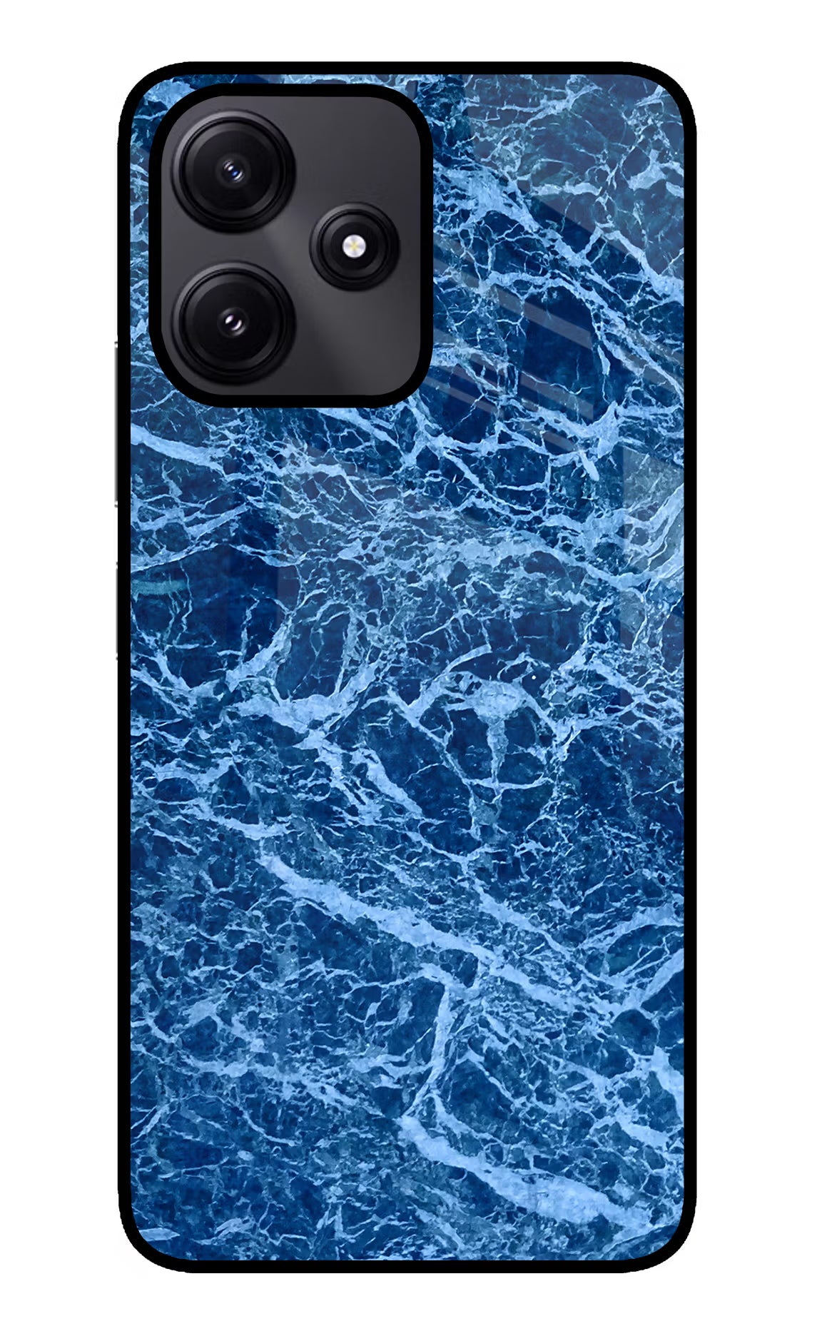 Blue Marble Poco M6 Pro 5G Glass Case Back Cover by Casekaro