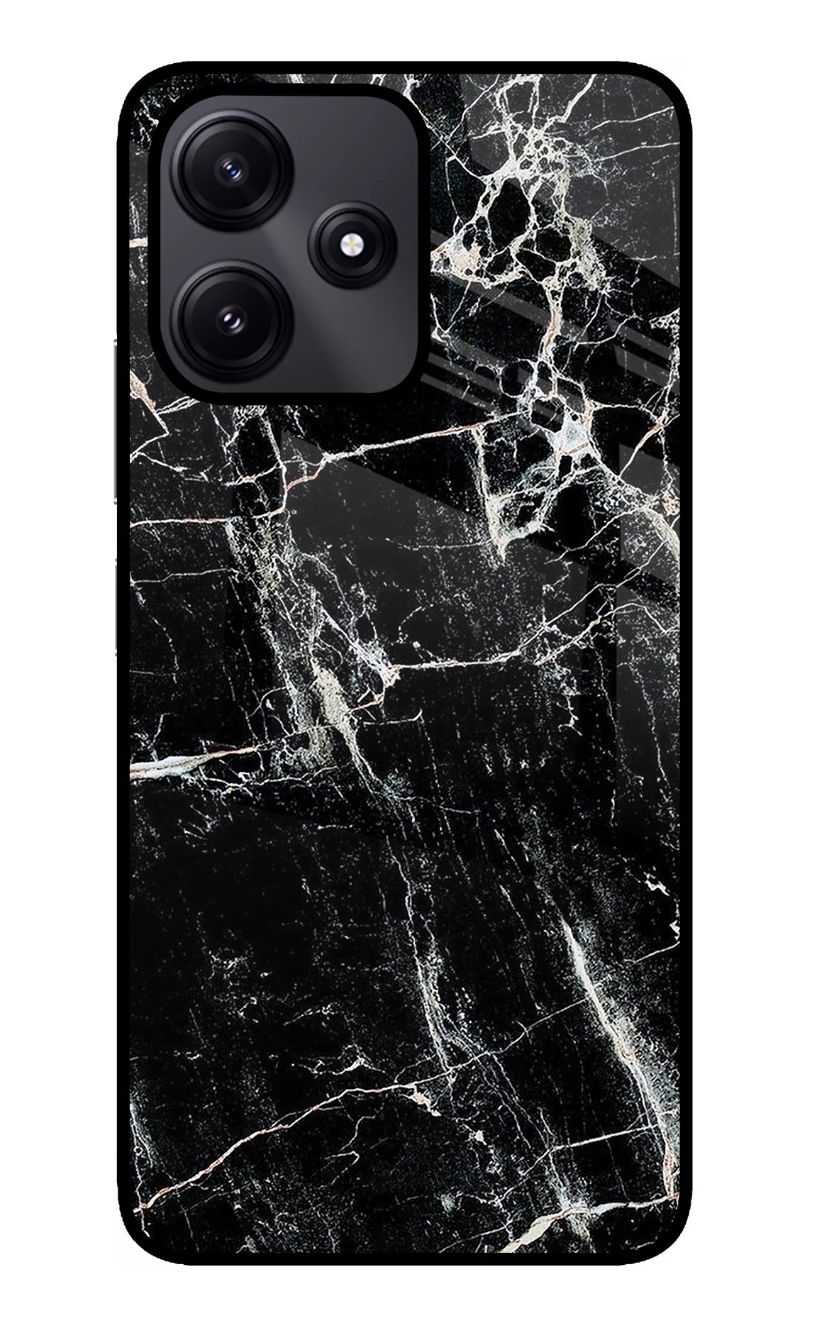 Black Marble Texture Poco M6 Pro 5G Back Cover