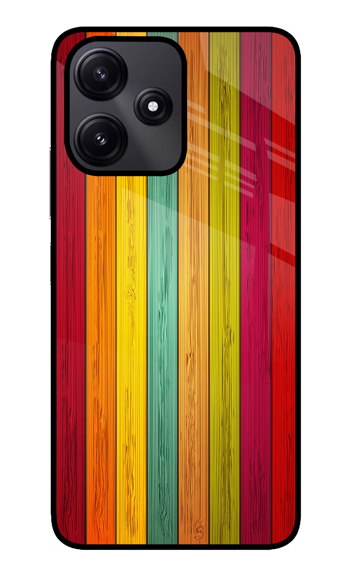 Multicolor Wooden Poco M6 Pro 5G Back Cover