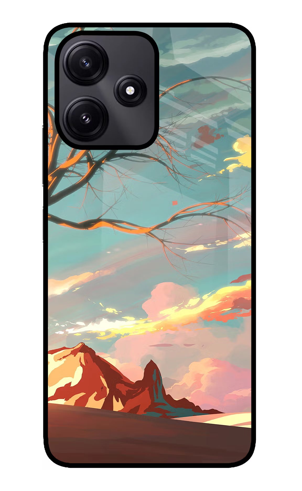 Scenery Poco M6 Pro 5G Glass Case Back Cover by Casekaro