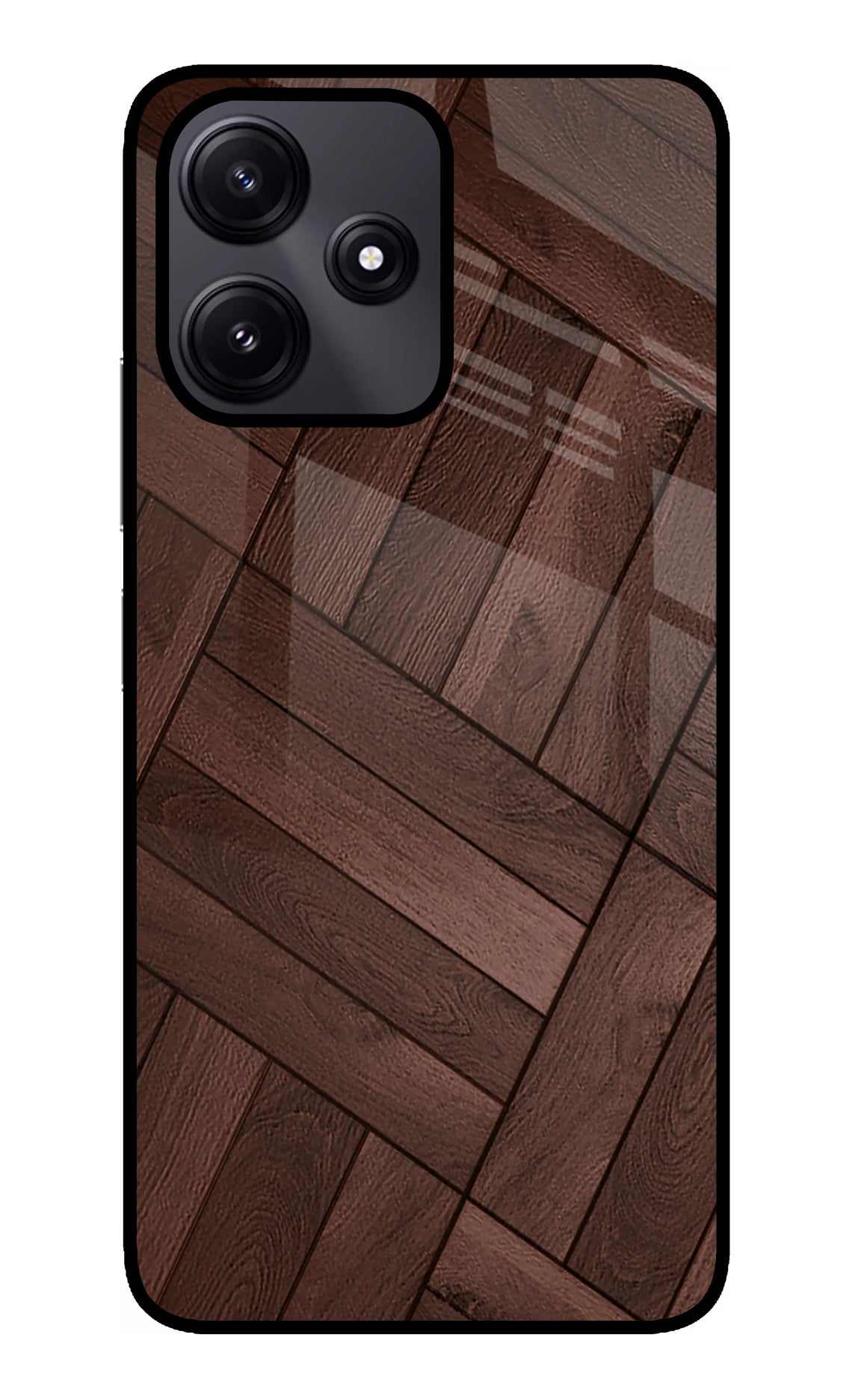 Wooden Texture Design Poco M6 Pro 5G Back Cover