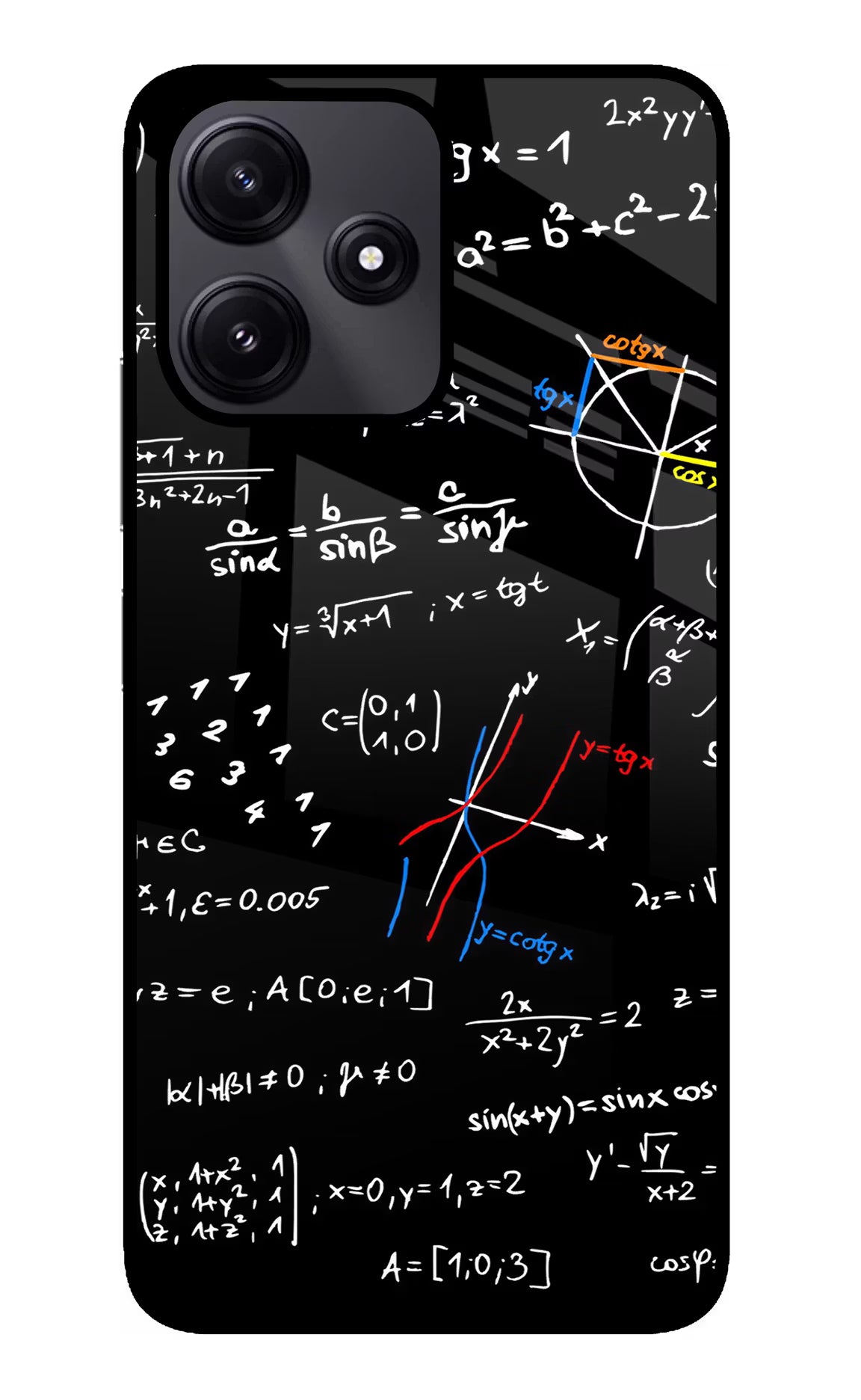Mathematics Formula Poco M6 Pro 5G Glass Case Back Cover by Casekaro