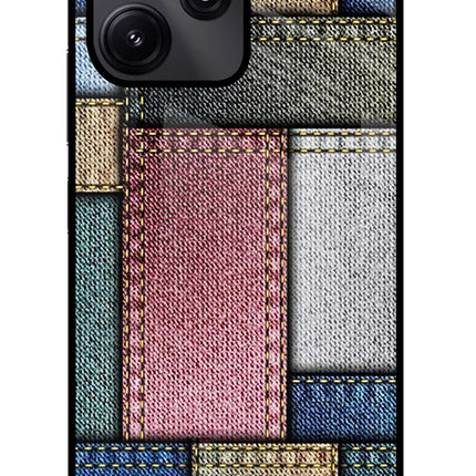 Multicolor Jeans Poco M6 Pro 5G Glass Case