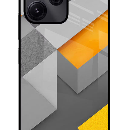 Abstract Poco M6 Pro 5G Glass Case Back Cover by Casekaro