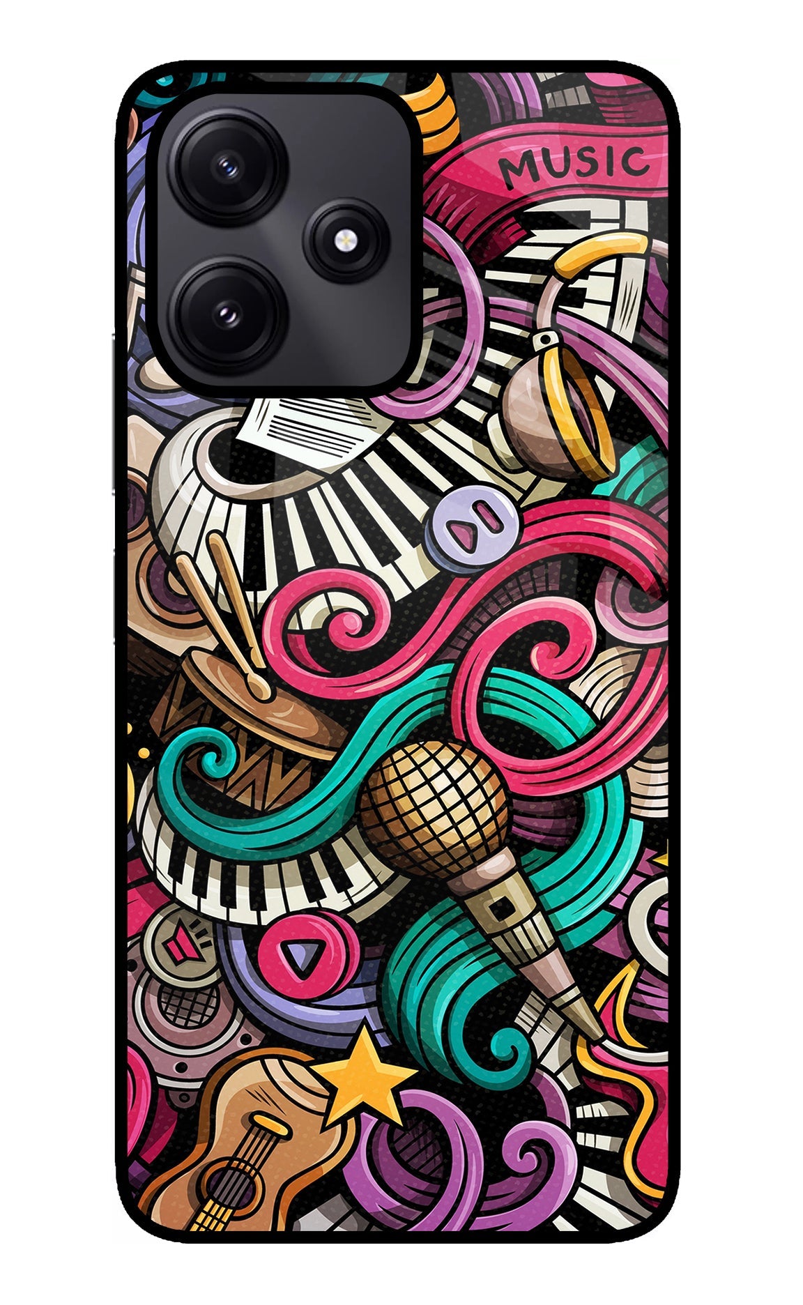 Music Abstract Poco M6 Pro 5G Back Cover