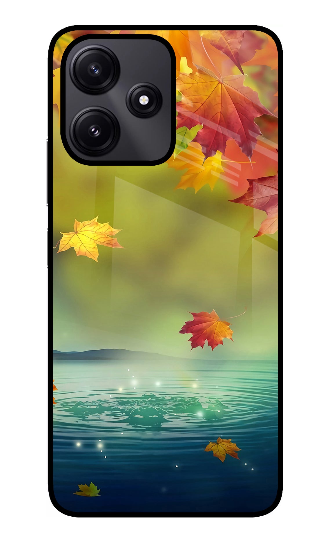 Flowers Poco M6 Pro 5G Glass Case