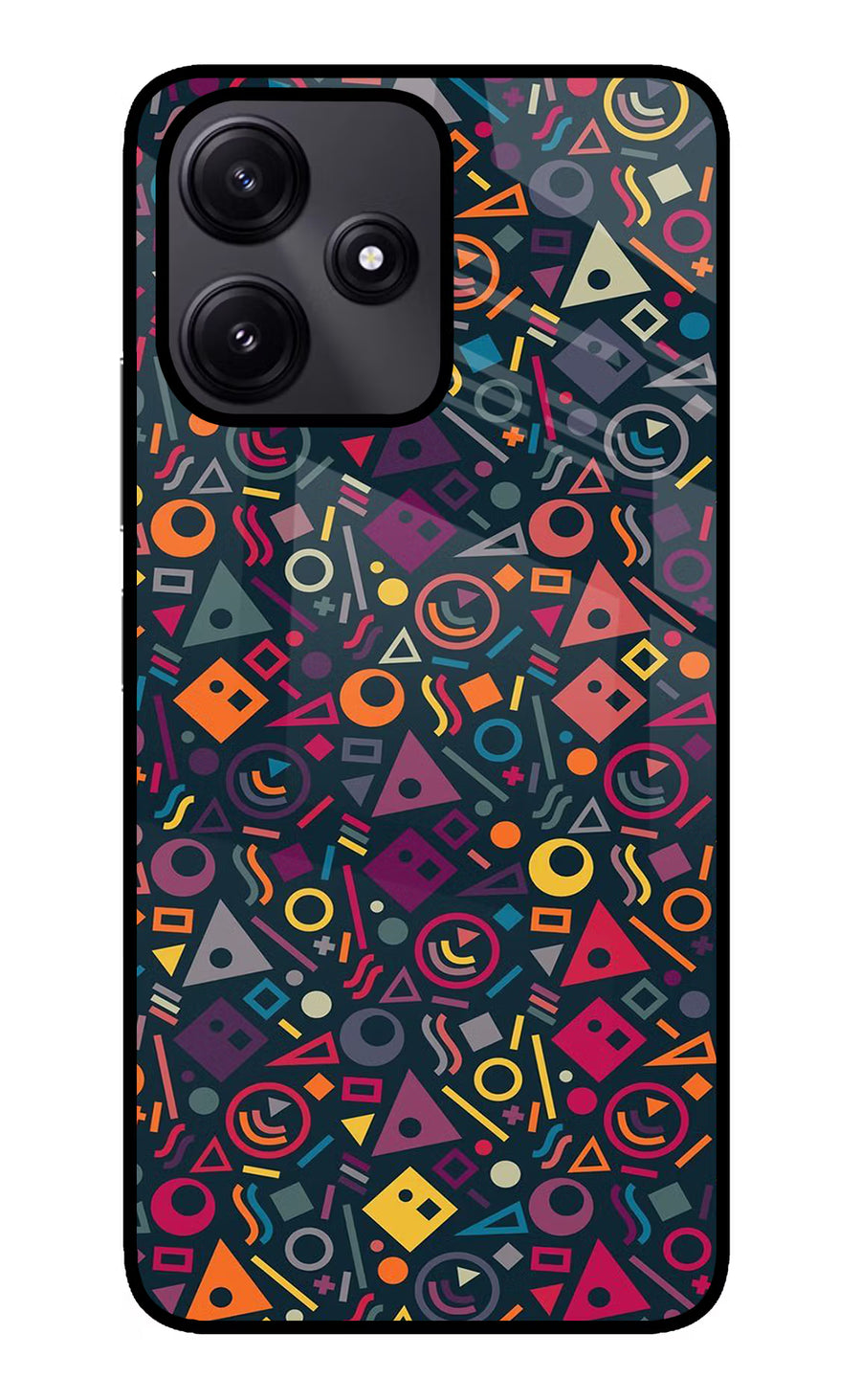Geometric Abstract Poco M6 Pro 5G Back Cover, Glass case