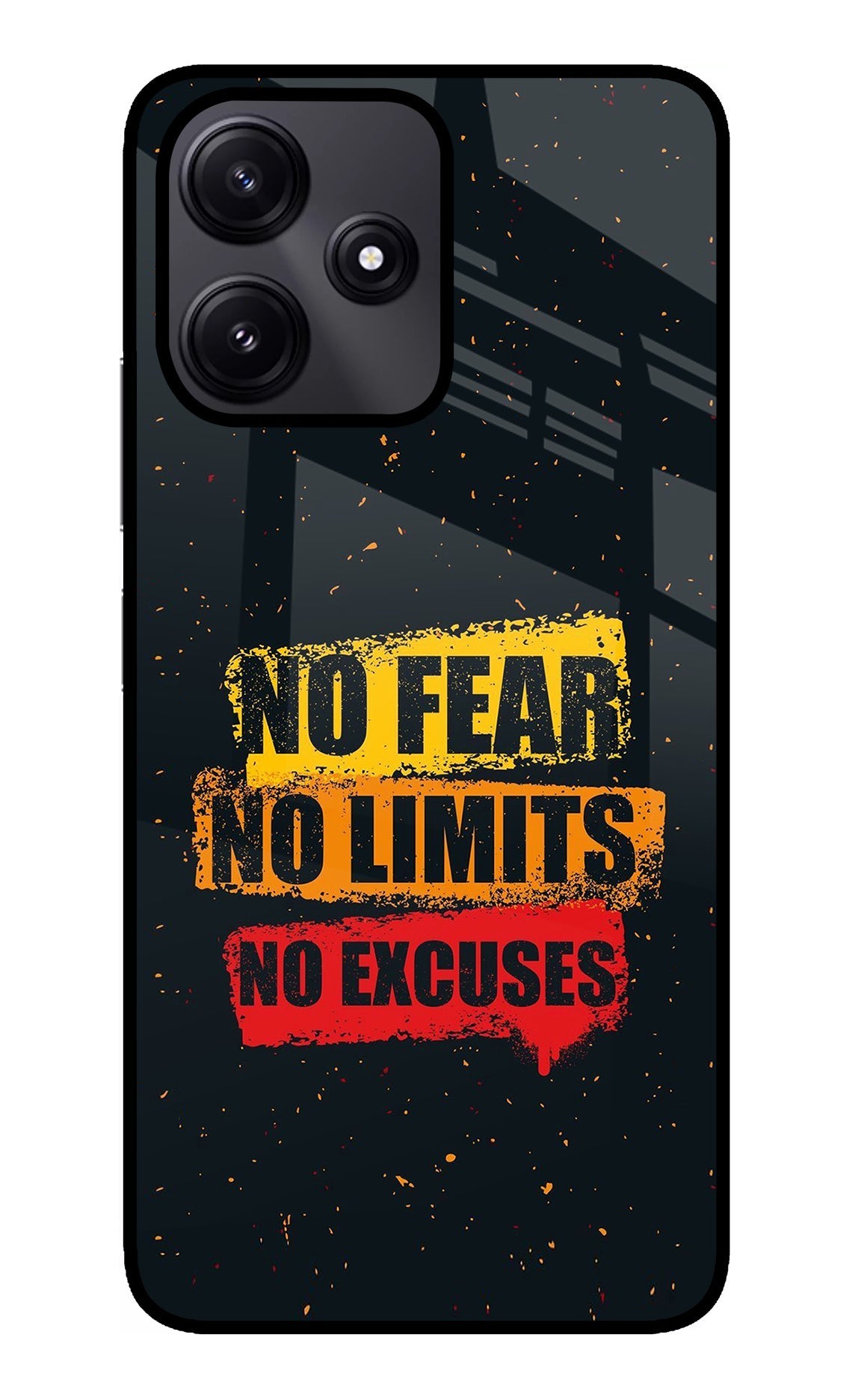 No Fear No Limits No Excuse Poco M6 Pro 5G Glass Case