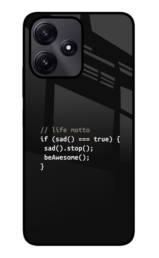 Life Motto Code Poco M6 Pro 5G Glass Case