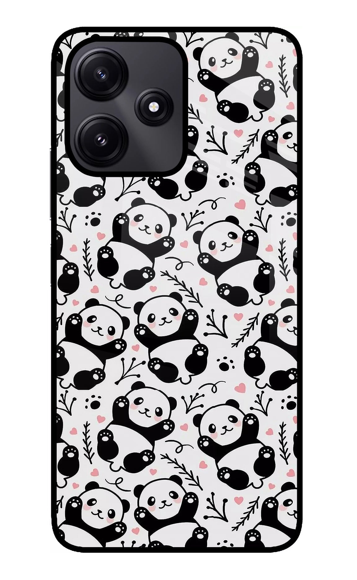 Cute Panda Poco M6 Pro 5G Glass Case