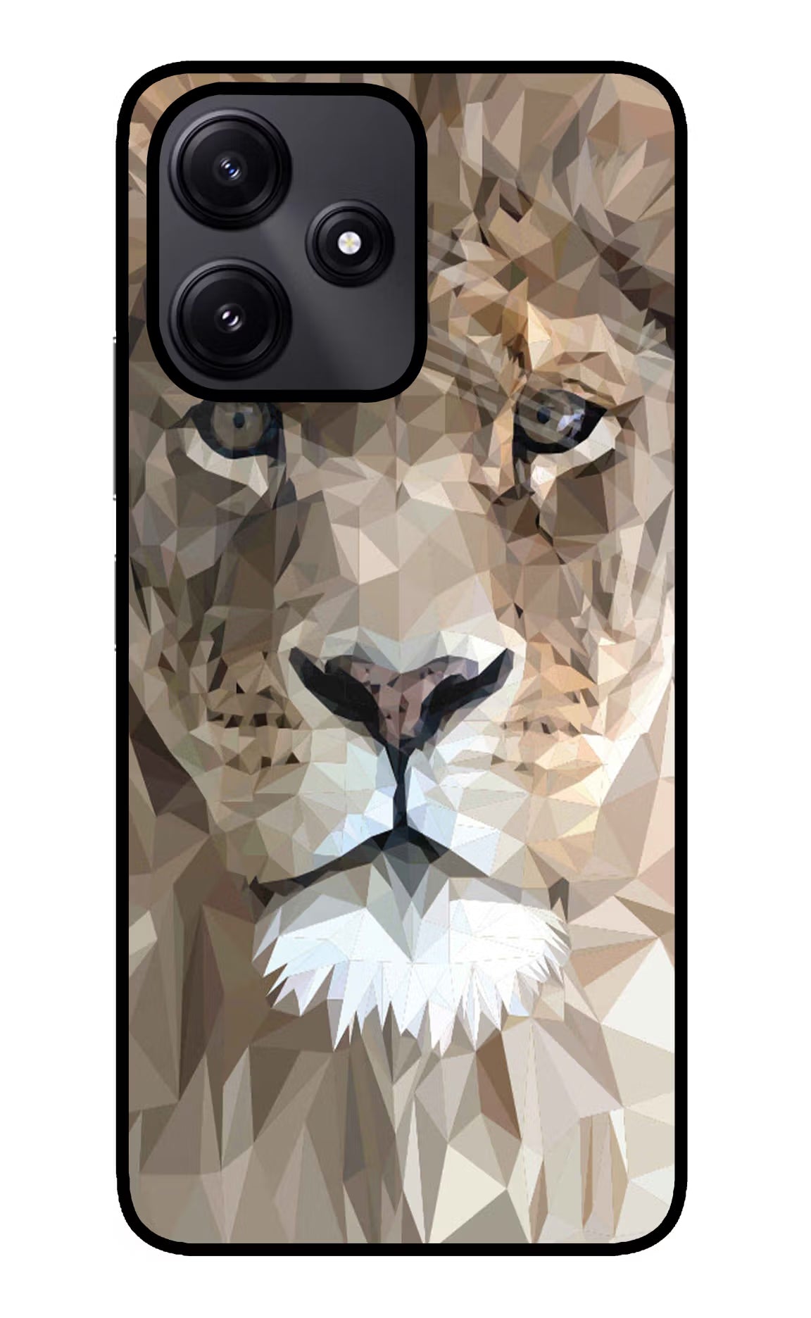 Lion Art Poco M6 Pro 5G Glass Case Back Cover by Casekaro