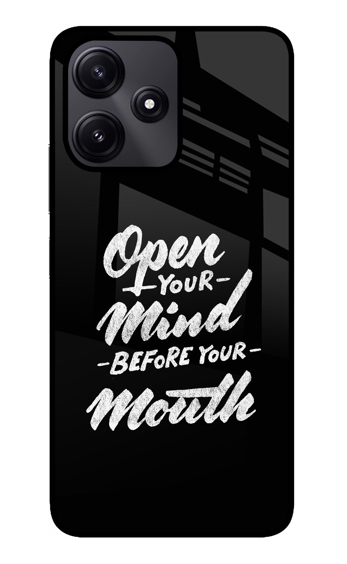 Open Your Mind Before Your Mouth Poco M6 Pro 5G Back Cover