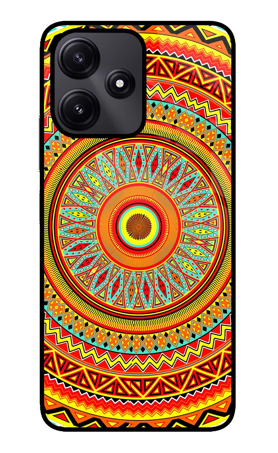 Mandala Pattern Poco M6 Pro 5G Glass Case