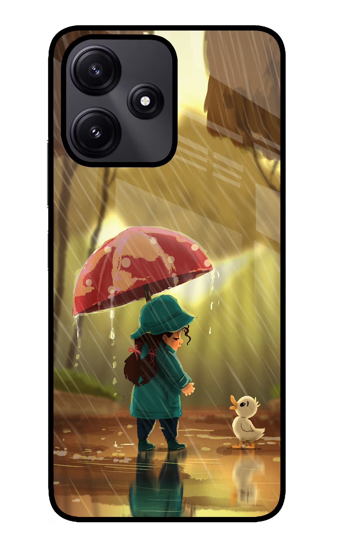 Rainy Day Poco M6 Pro 5G Glass Case Back Cover by Casekaro