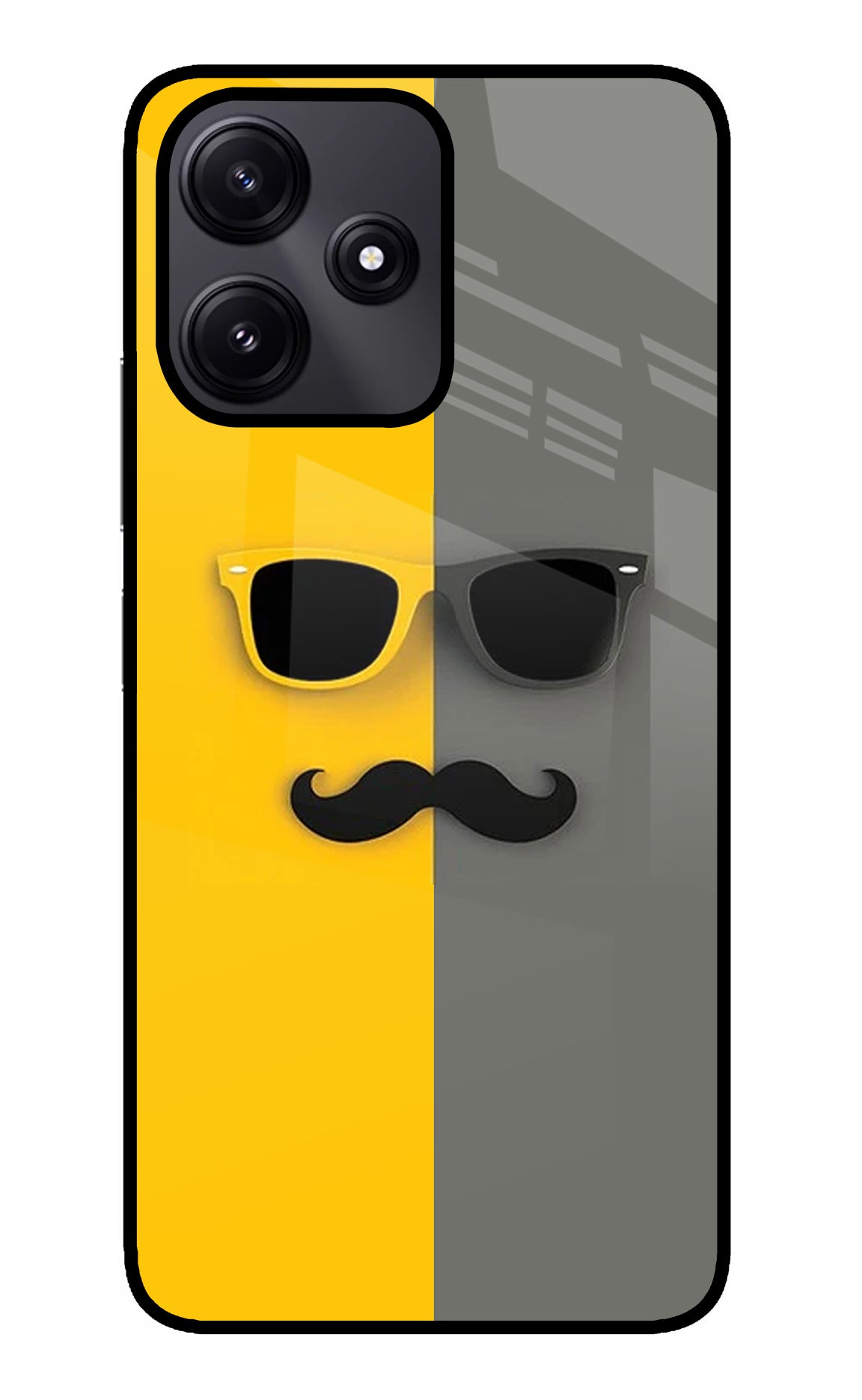 Sunglasses with Mustache Poco M6 Pro 5G Back Cover