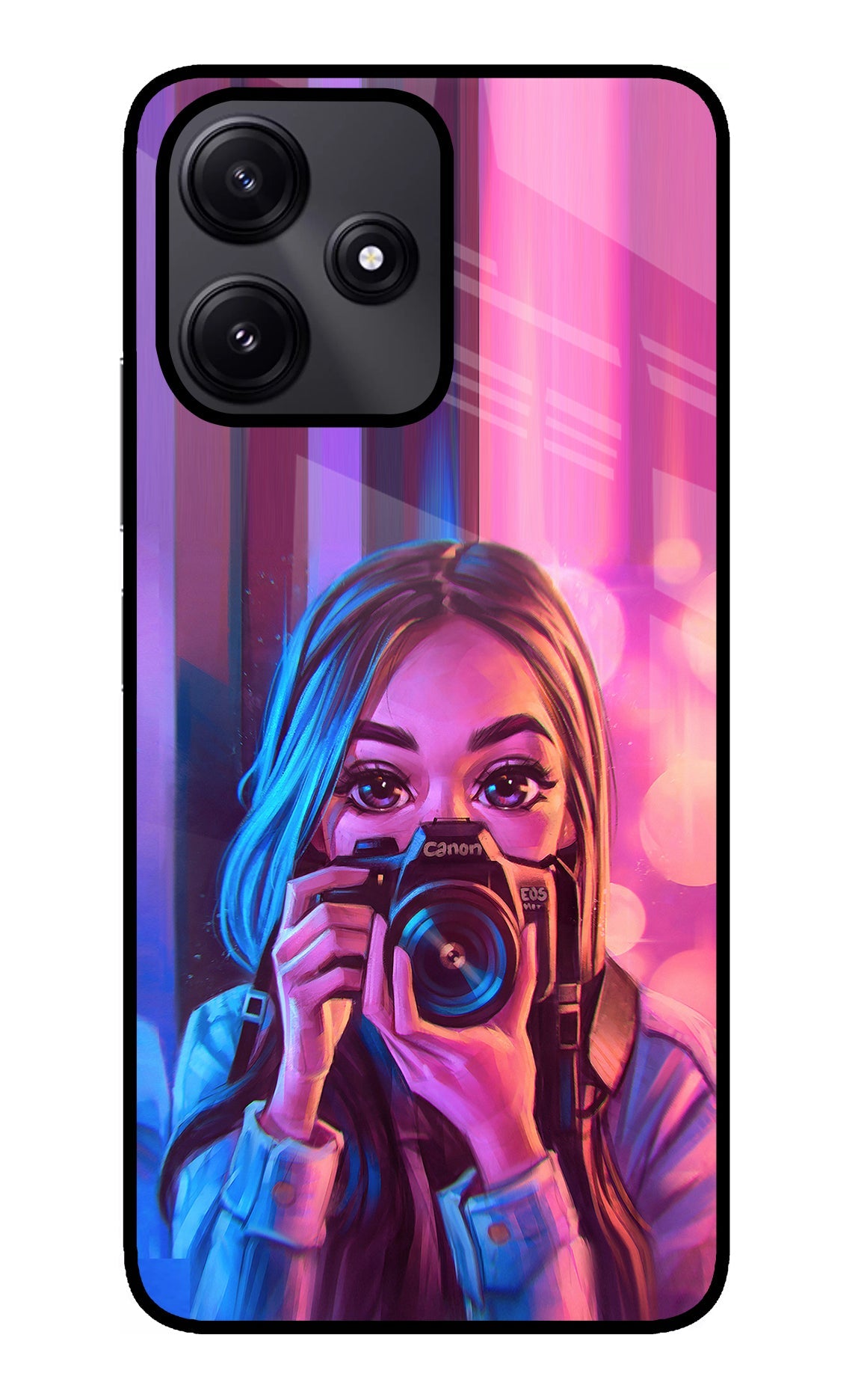 Girl Photographer Poco M6 Pro 5G Glass Case