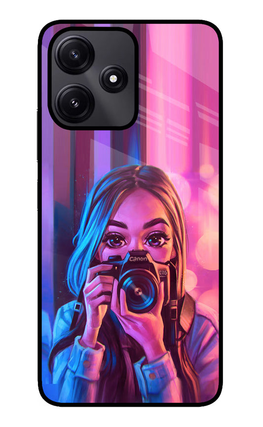 Girl Photographer Poco M6 Pro 5G Glass Case