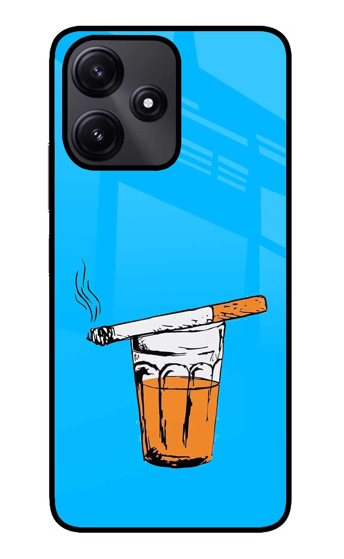 Chai Sutta Poco M6 Pro 5G Glass Case Back Cover by Casekaro
