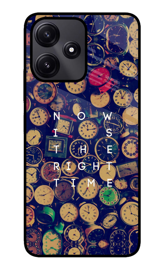 Now is the Right Time Quote Poco M6 Pro 5G Glass Case