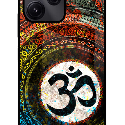 Om Cultural Poco M6 Pro 5G Glass Case Back Cover by Casekaro