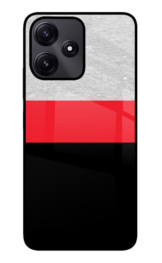 Tri Color Pattern Poco M6 Pro 5G Glass Case