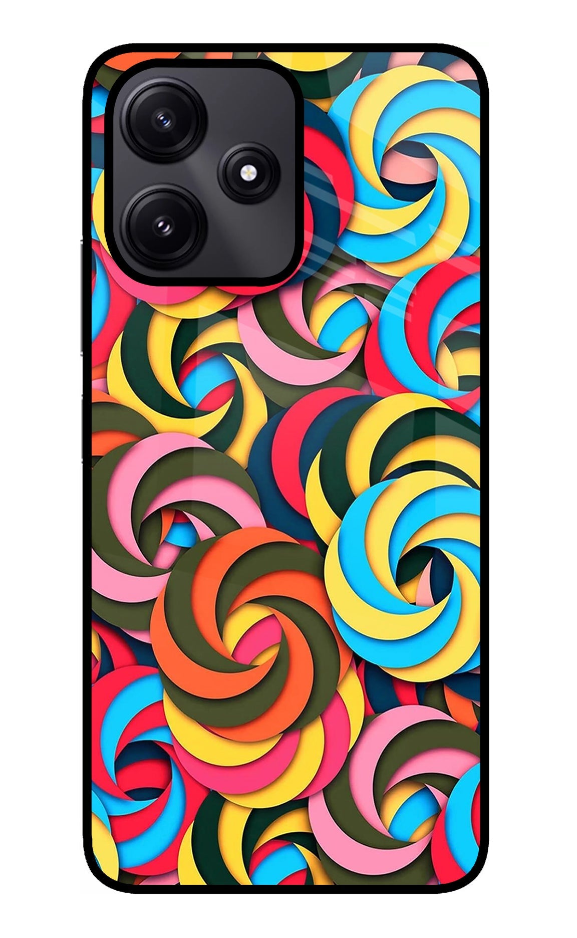 Spiral Pattern Poco M6 Pro 5G Glass Case