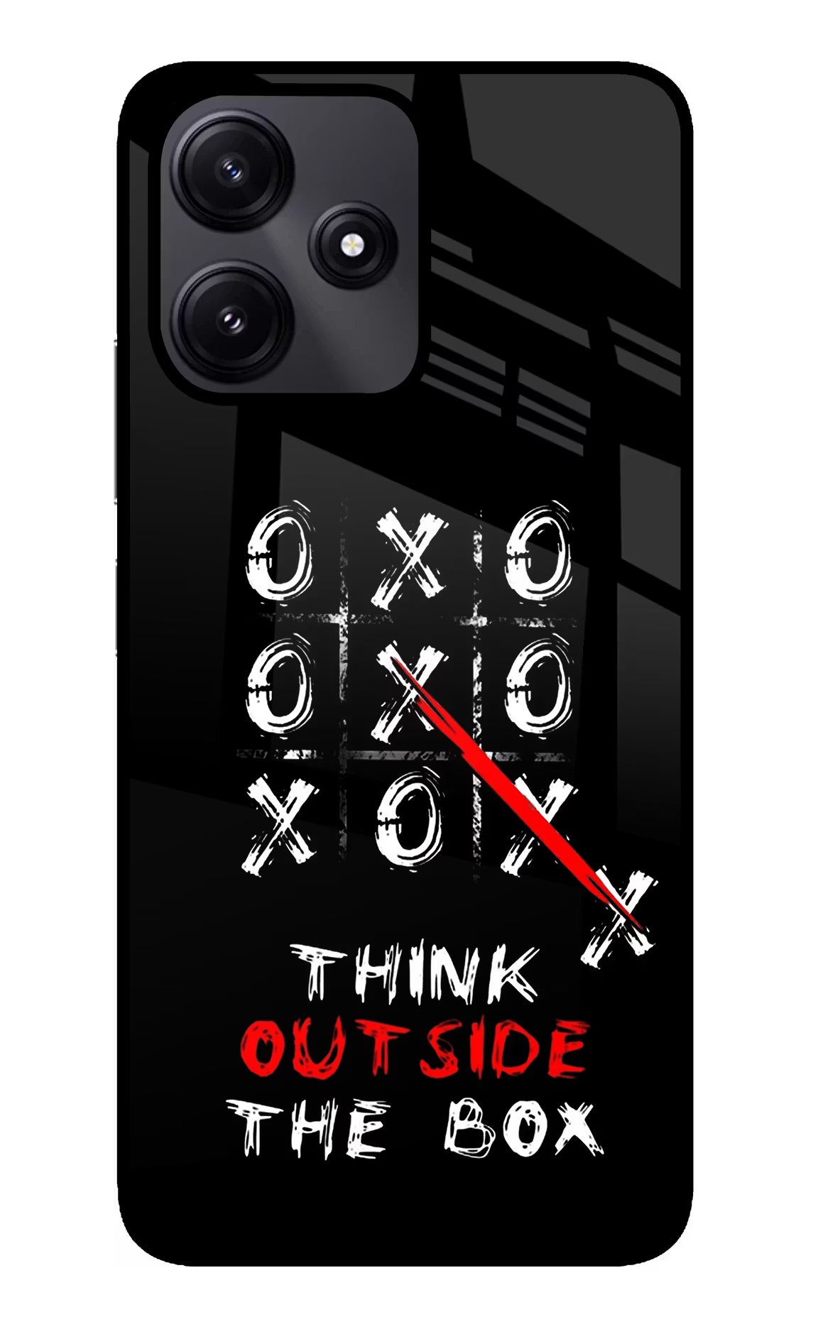 Think out of the BOX Poco M6 Pro 5G Glass Case Back Cover by Casekaro