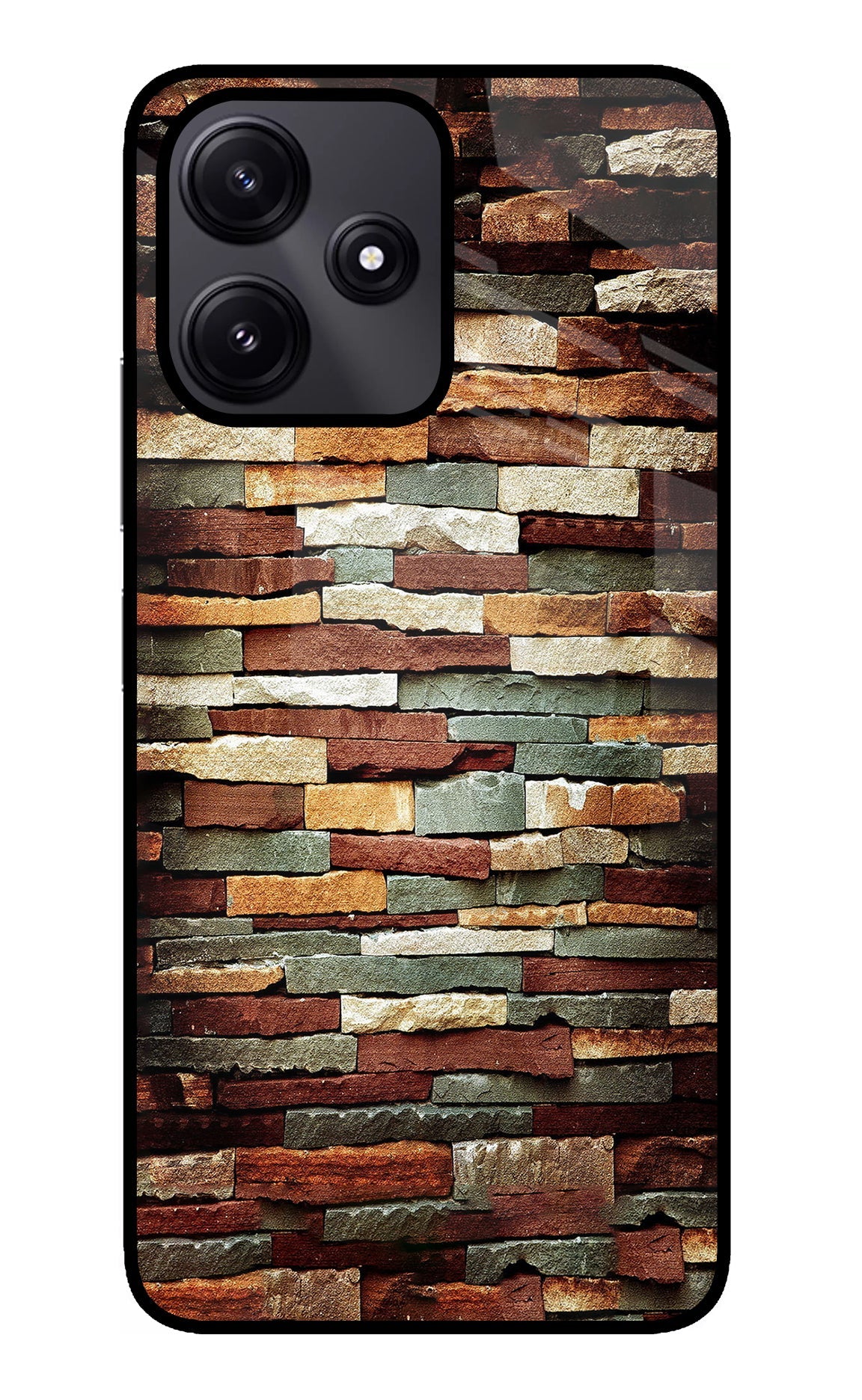 Bricks Pattern Poco M6 Pro 5G Back Cover