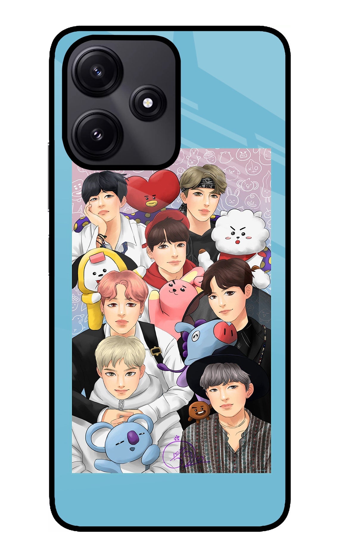 BTS with animals Poco M6 Pro 5G Back Cover