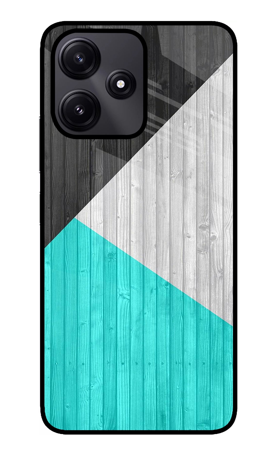 Wooden Abstract Poco M6 Pro 5G Glass Case