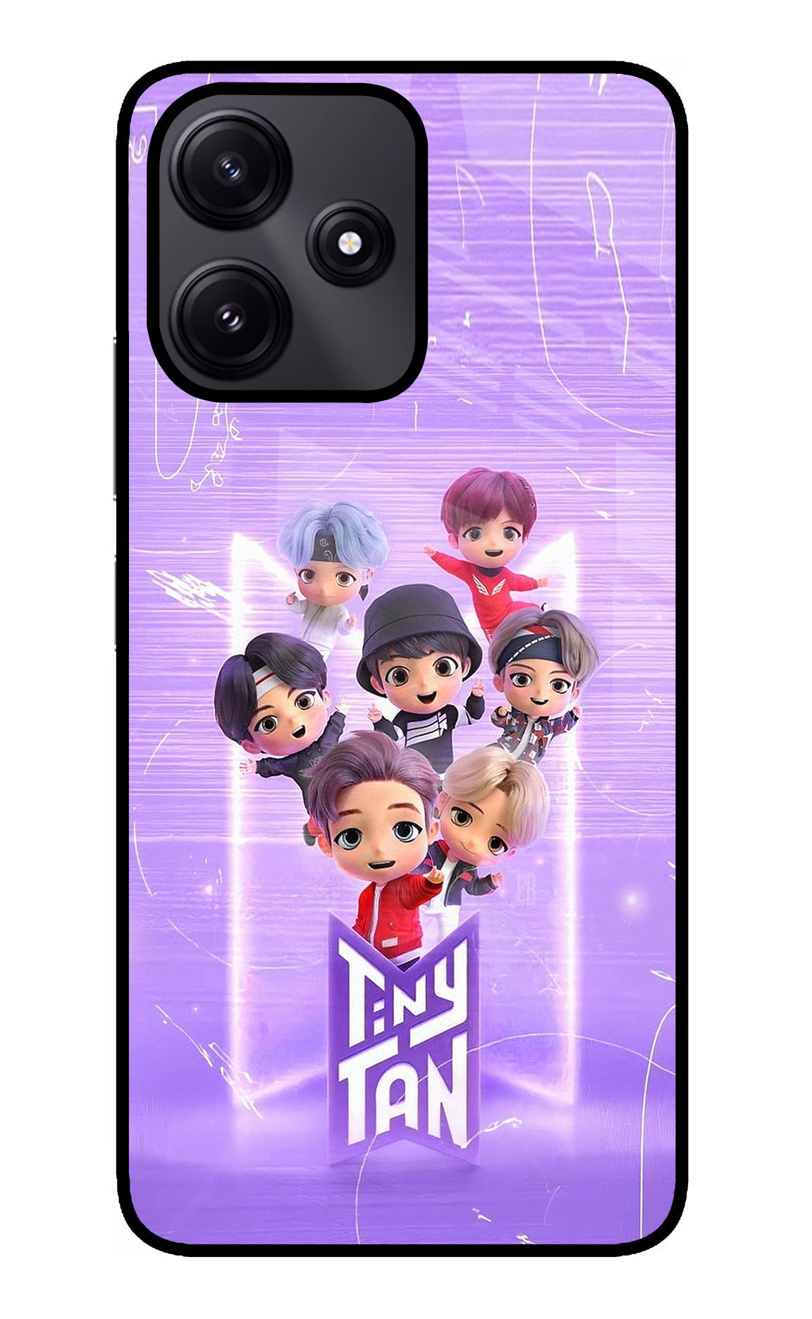 BTS Tiny Tan Poco M6 Pro 5G Glass Case