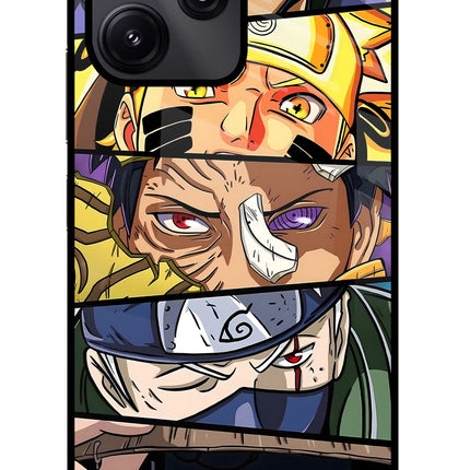 Naruto Character Poco M6 Pro 5G Glass Case Back Cover by Casekaro
