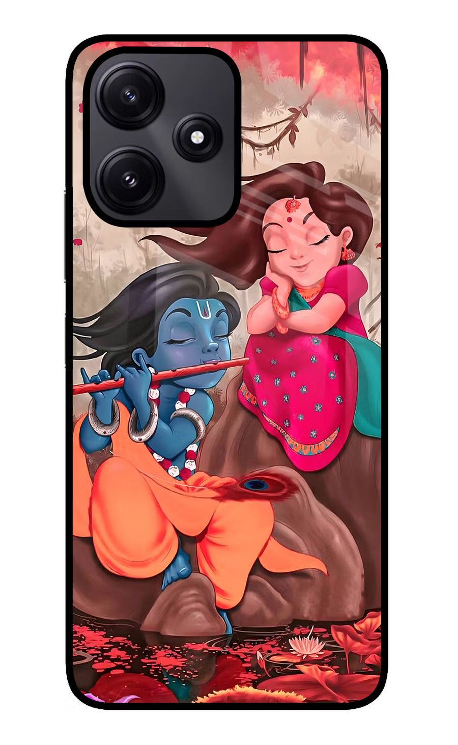 Radhe Krishna Poco M6 Pro 5G Back Cover, Glass case